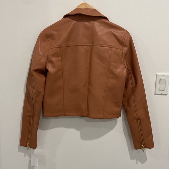 NWT Blank NYC Camel Faux Leather Moto Jacket - Picture 8 of 8